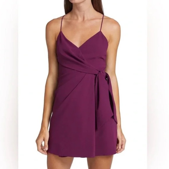 Alice + Olivia Deep Purple Mini Dress - Picture 1 of 2